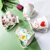 Tasse à café en porcelaine fine 300 ml, tasse à café en porcelaine fine, tasse à café en céramique, tasse à café élégante, cadeau de mariage, tasse à expresso royale