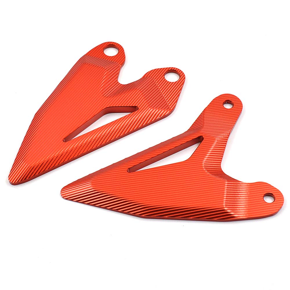 LEDISHUN Footpeg Heel Plate Guard Protector Footpegs Fit Kawasaki Ninja 400 Z400 (2018-2024), Ninja 250 Z250 (2019-2024), Z E-1 Ninja E-1 (2024) (Red)