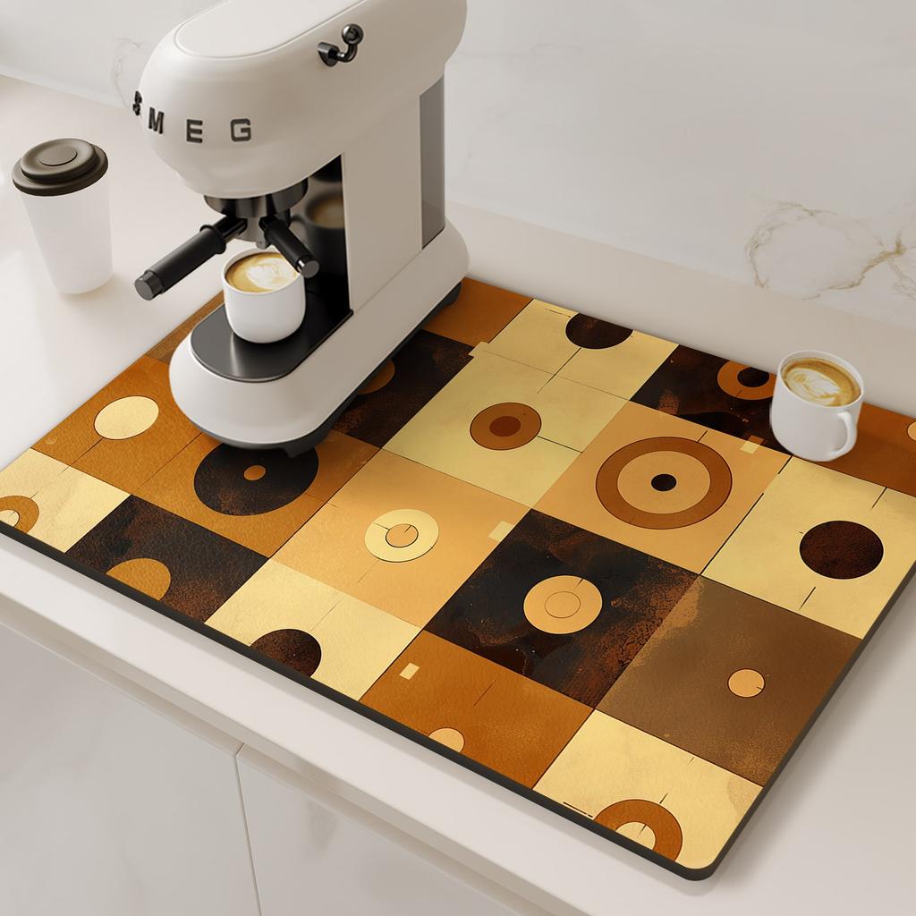 Coffee Machine Mat Drain Pad For Kitchen Non-slip Dish Drying Mats Quick Dry Tableware Faucet Placemat Dinnerware