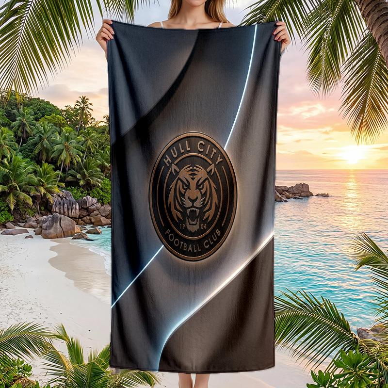 Hull City Football Beach Towel Soft Microfiber Summer Towel Quick Dry Absorbent Towel for Beach Swimming Pool Travel