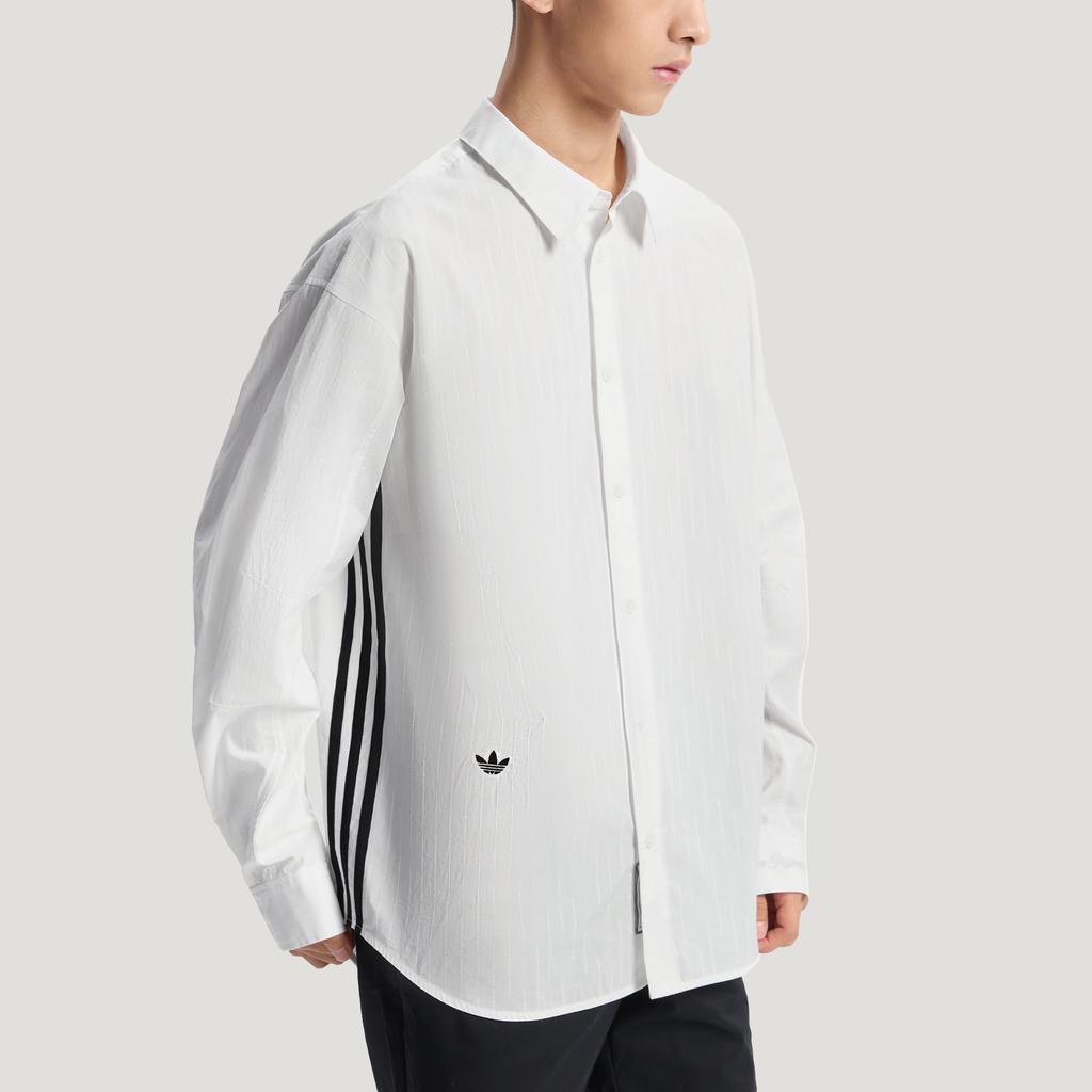 Adidas Originals REFINED LUXE Shirts Unisex White Lapel Moderate KS5309