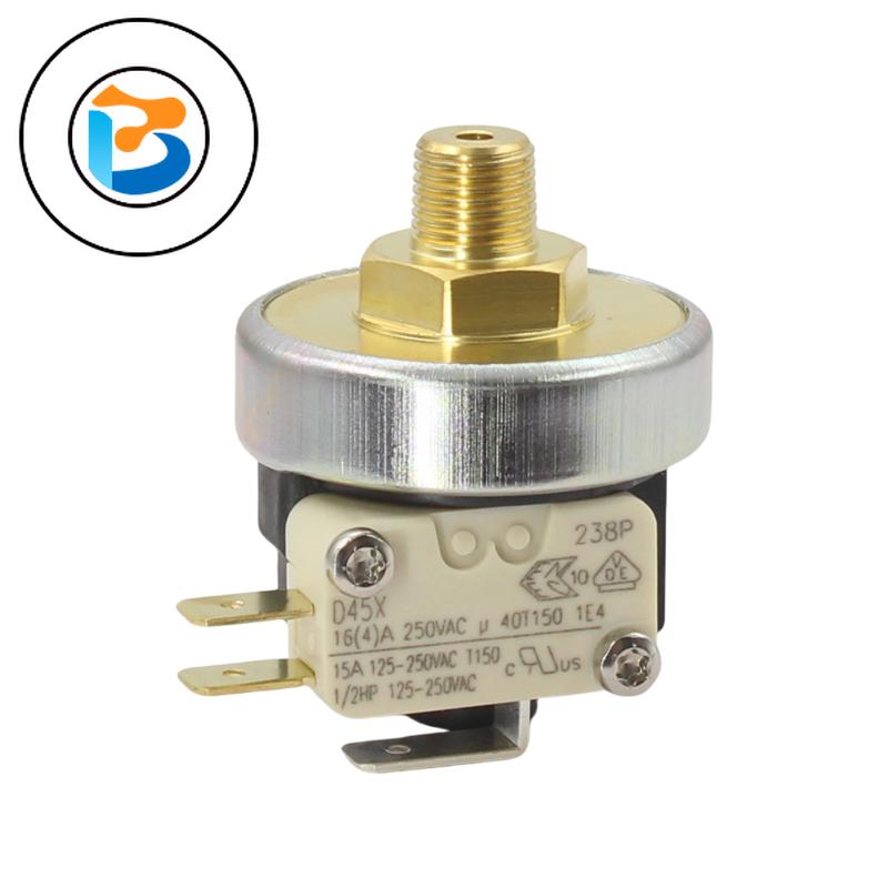 Boiler Electric Heating Steam Generator Iron Spare Parts 3.5bar NPT 1/4 "Pressure Control Pressure Switch