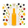 FENICE Glass Bottle 200ml + Cork FOR LIQUEURS, OLIVE OIL, JUICE, WINE, SYRUP