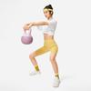 Li-Ning Fitness Series Casual Solid Color Comfortable Short Sleeve Drop Shoulder T-Shirt Women Tops Standard-White ATSU456-1