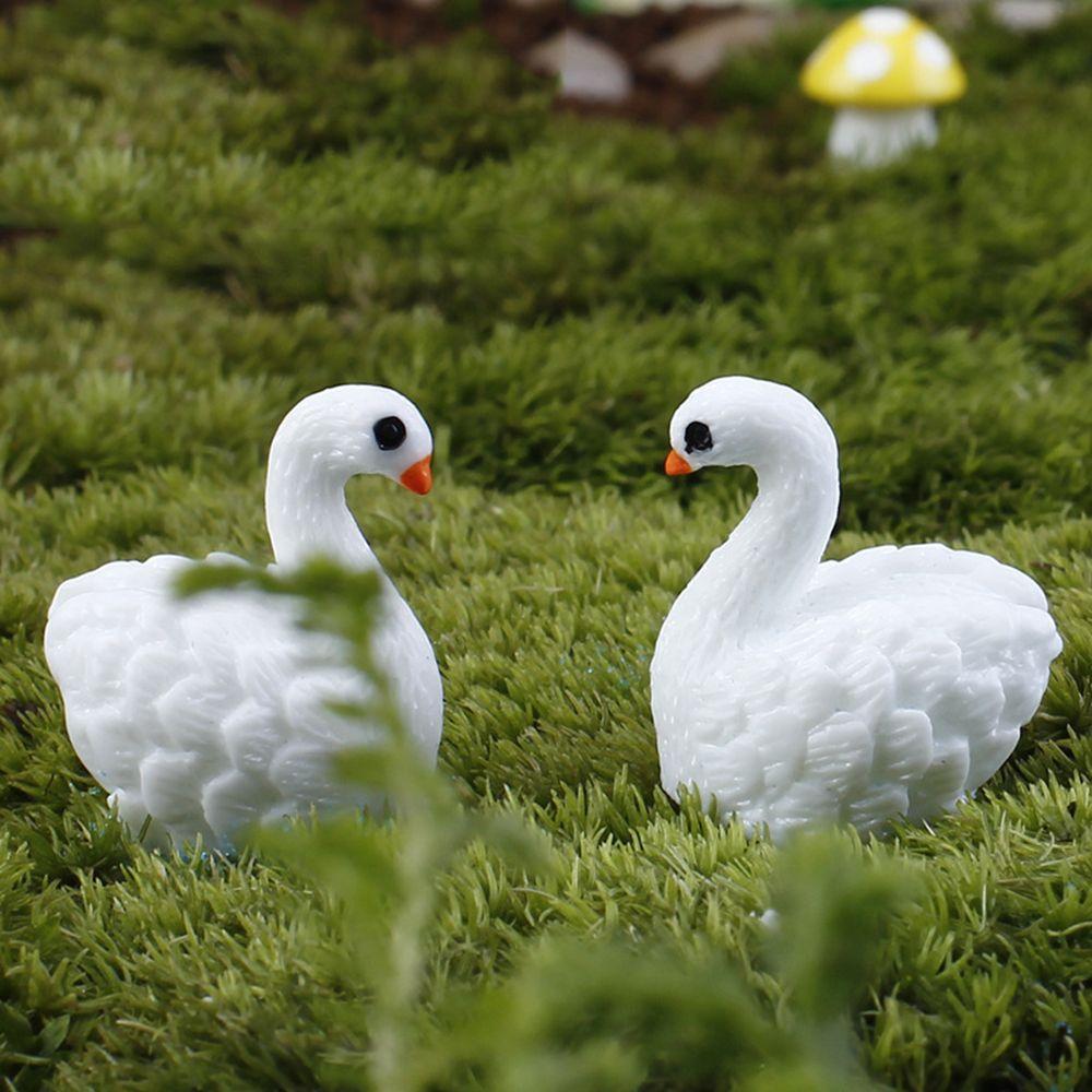 DIY Fairy Garden Ornaments Micro Landscape Home Decor Swan Figurine Miniature Animal Goose Model