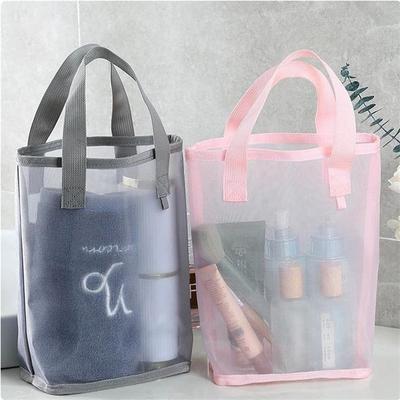 Prenosná sieťovaná kozmetická taška Tote Cestovný organizér Úložná taška Dámska veľká kabelka Plážová sprcha Toaletné líčidlá Taštička na make-up