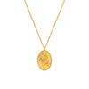Marka Hot Wind Oval Rose Clavicle Chain Titanium Steel 18K Gold, Non-Fading Pendant Necklace