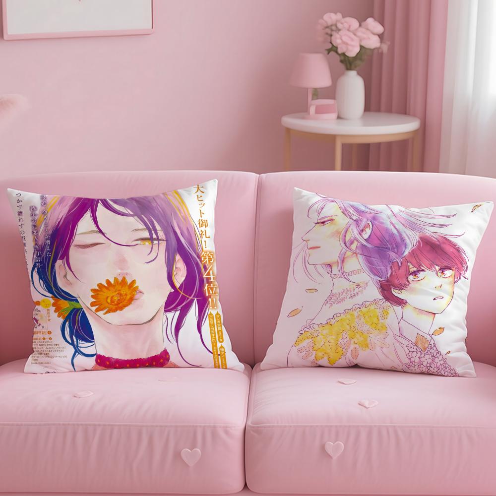 slice anime Ikoku Nikki Cushion Cover Soft EasyWash Pillow Case Versatile for Couch Bed Travel and Office