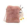 Herfst en winter nieuwe pluche wissel messenger bag lippenstift mobiele telefoon schouder kaarttas schattige pluisjes tas