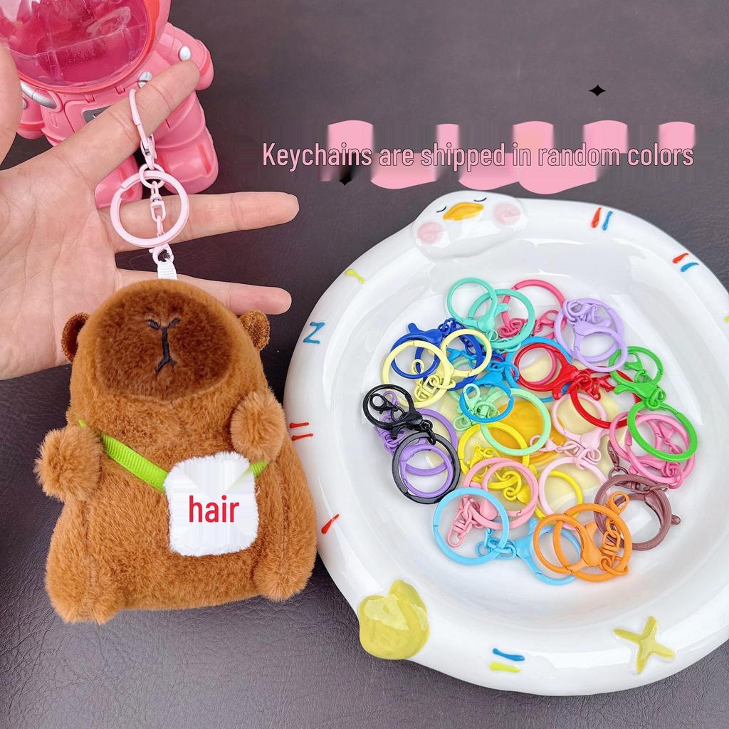 Ciondolo Capibara Peluche Bambola Portachiavi Zaino - Fascino per Borsa Celebrità di Internet Best-Seller