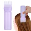 Barber Shampoo Bottle 120ml High-Density Plastic Hair Dye Applicator with Comb Scalp Massage Portable Salon Essential