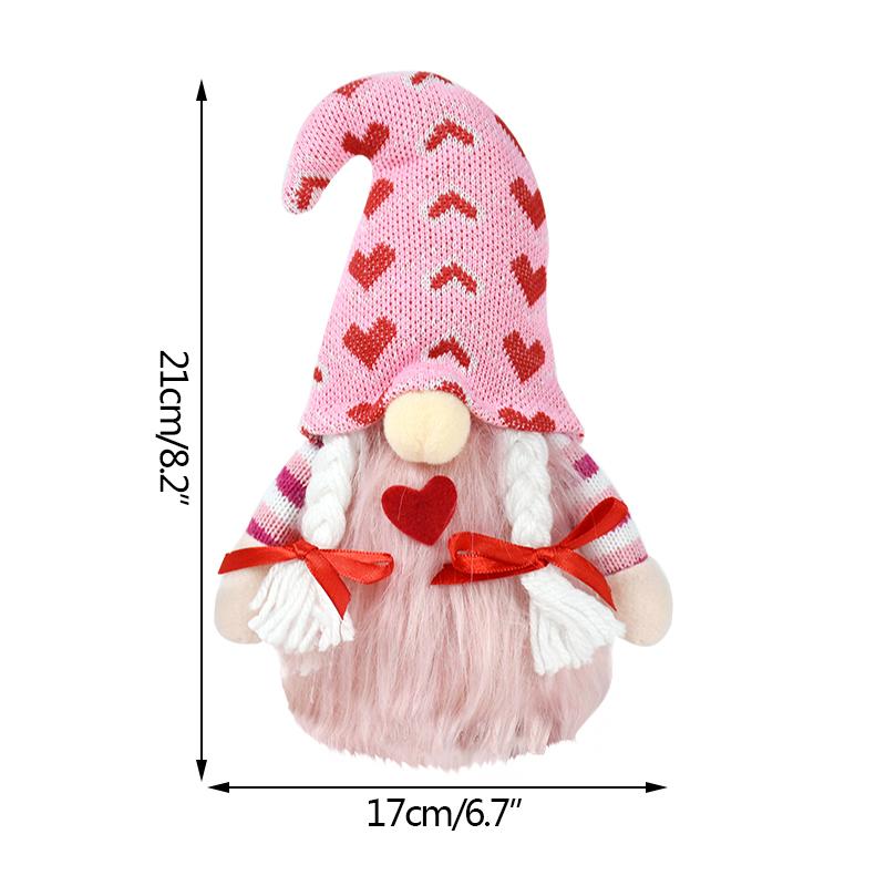 Cadeau Saint-Valentin Poupée en peluche Gnome sans visage Pour petit ami petite amie Noël Décoration de la maison Ornement du Nouvel An Cadeaux de mariage