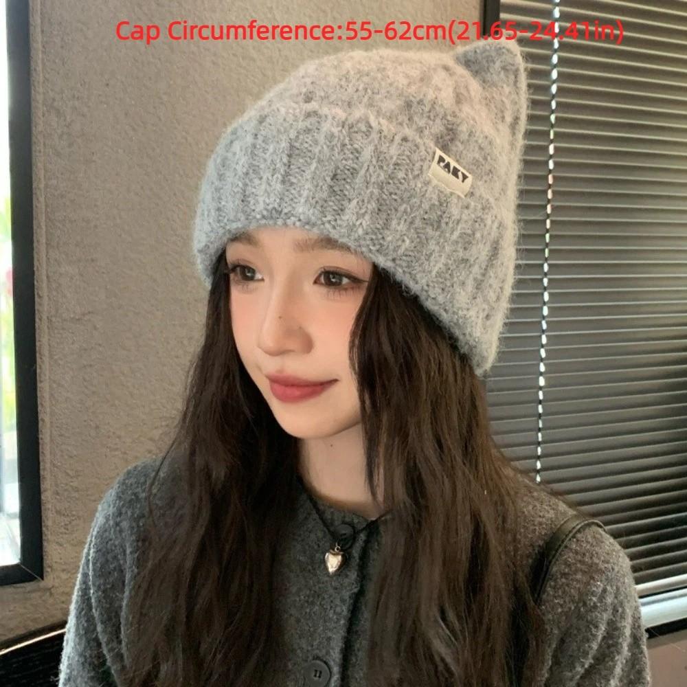 Warm Winter Hat Cat Ear Skullies Hat Fashion Ear Protection Hat Outdoor Sports