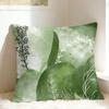 Green Watercolor Plants Pillowcases  Vintage Pillow Case For Office Car Home Decor Graphic Pillow Cover