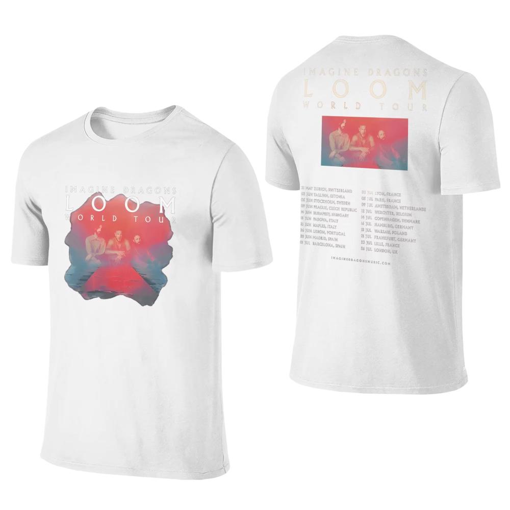 Herren Damen T-Shirt Imagine Dragons Band T-Shirts Beliebte Loom Tour Sommer T-Shirts Klassisches Design Baumwoll Tops Geburtstagsgeschenk