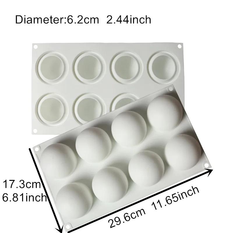 Piece Mold 1 Silicone Chocolate Silicon Ball Cake Moulds 3d Half Sphere Candy Truffle Baking Tray