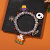 Bracelets d'Halloween pour Femmes Bracelet Stretch Perlé d'Halloween Charme Fantôme Citrouille Araignée Chat Sorcière Bijoux Costume d'Halloween