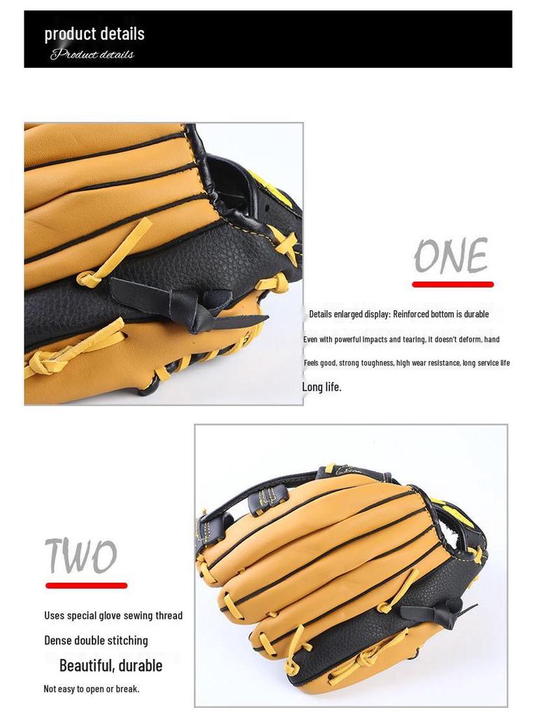 Cen Cen Jeugd Tweelaags Koeienhuid Baseball & Softball Handschoen, Linker/Rechterhand Werpershandschoen