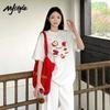 MJ STYLE 100% Cotton Short Sleeve T-Shirt for Women