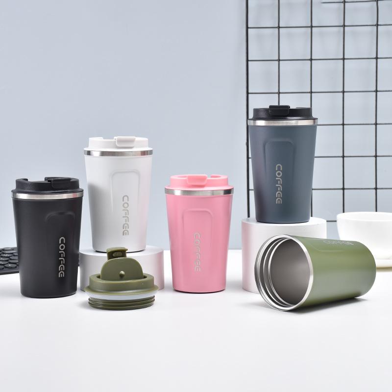 Simple Trendy Steel Thermos Cup Mug Men and Women Couples Coffee Cup Double Vacuum Car Cup Mug Durable Durable Useful Useful