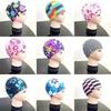 Flerfarget badehette Unisex Mønster Tilfeldig Sporty Polyester Vannsport Basseng Svømming Badehette Hatt for Svømmebasseng
