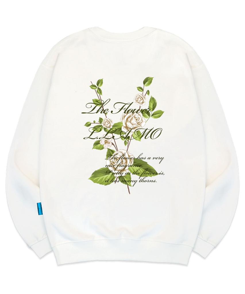 Ellamo Fleece-Lined M The Flower Sweatshirt Unisex Plus Sizes S~4Xl (A Type)