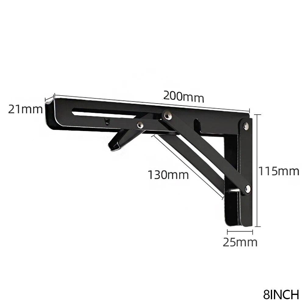 2 Stück schwarzes Finish, Klapphalterung für Wohnmobile, Tischregal, Innenzubehör für Wohnmobil, Wohnwagen, Wohnmobil, Wohnwagen, Anhänger, Imbisswagen