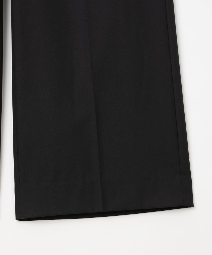 MILLO WOMEN Zipper Wide Trousers [Black]