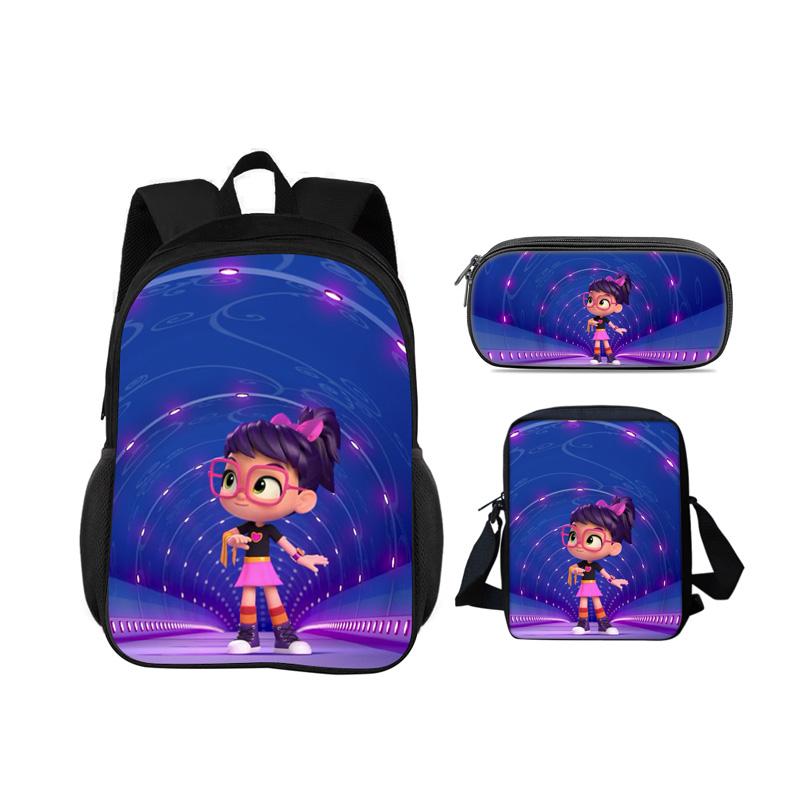 Abby Hatcher Backpack Pencil Case Shoulder Bag 3Pcs Set New Cartoon Print, Best Birthday Gift for Boys and Girls Going To School