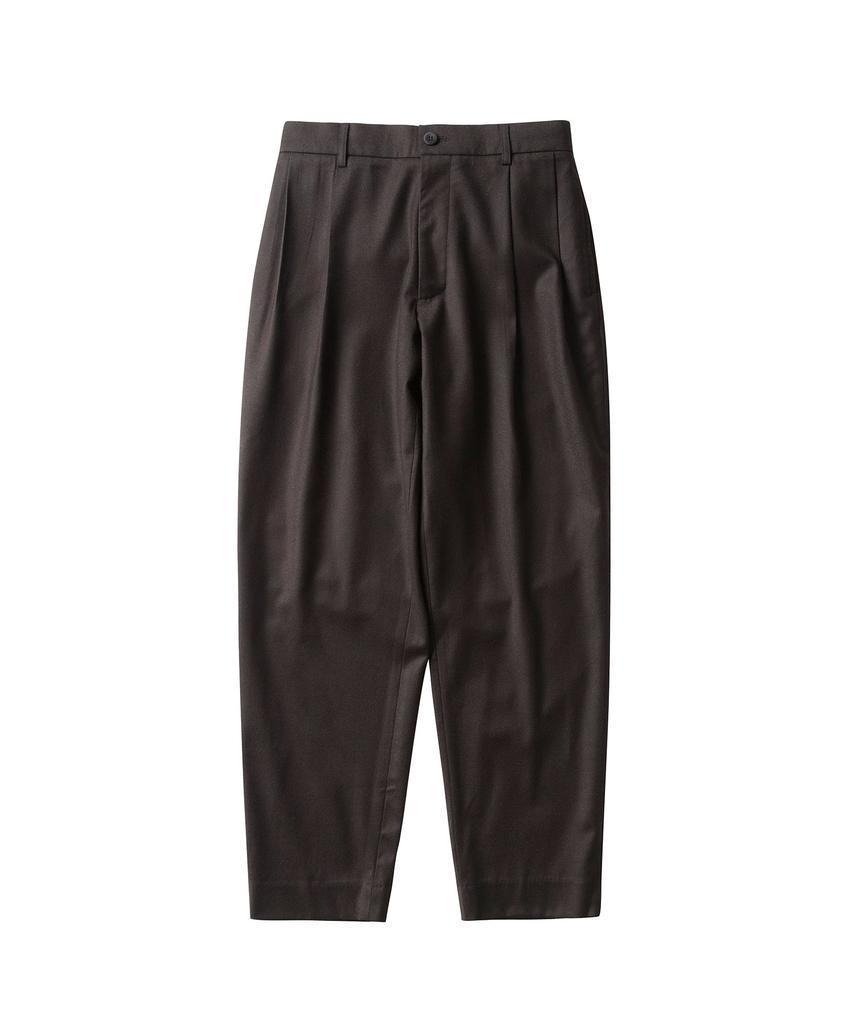 Digeule Soho Wide Tapered Fit Easy Pants Wool Dark Brown