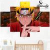 Japońskie Anime Naruto 5 sztuk plakat na płótnie malarstwo Naruto scena twarz Wall Art nowoczesny nadruk dla fanów salon Home Decor