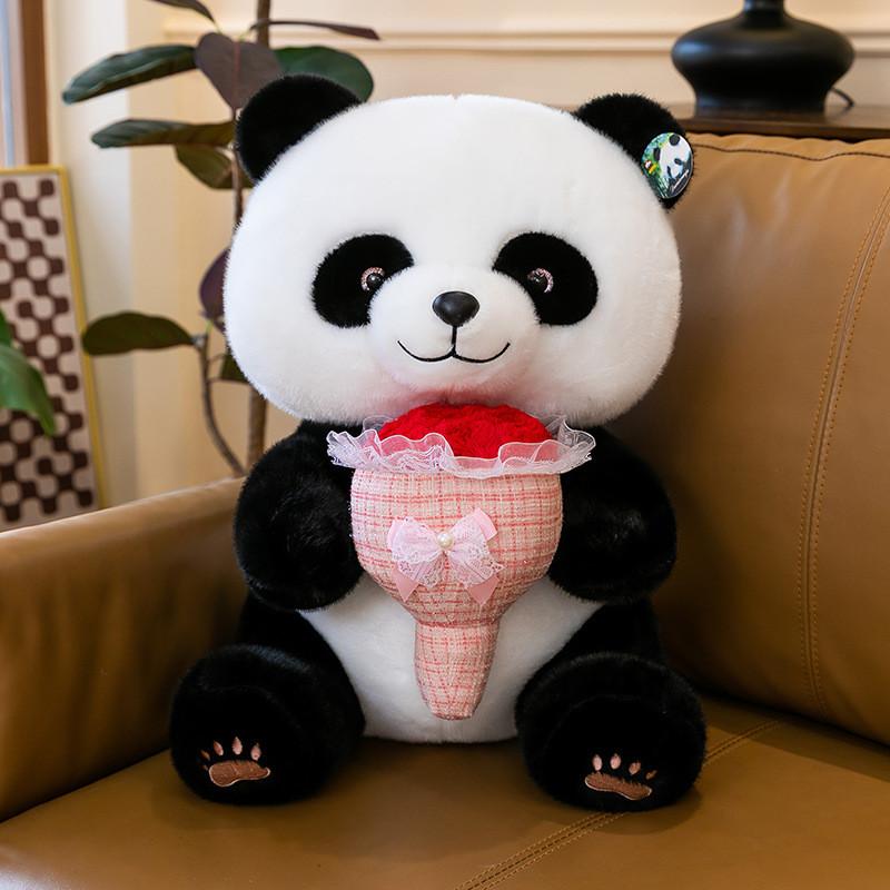 Peluche Panda Mignonne Animal en Peluche Dessin Animé Cadeau Pour Enfants et Adultes