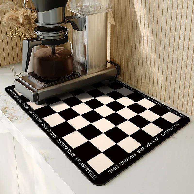 Kitchen Drain Mat Dish Drying Mats Super Absorbent Pad for Tableware Non-slip Placemat Sink Faucet Anti Splash Protector 50x60cm