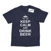 T-shirt imprimé humoristique « Keep Calm Drink Beer »
