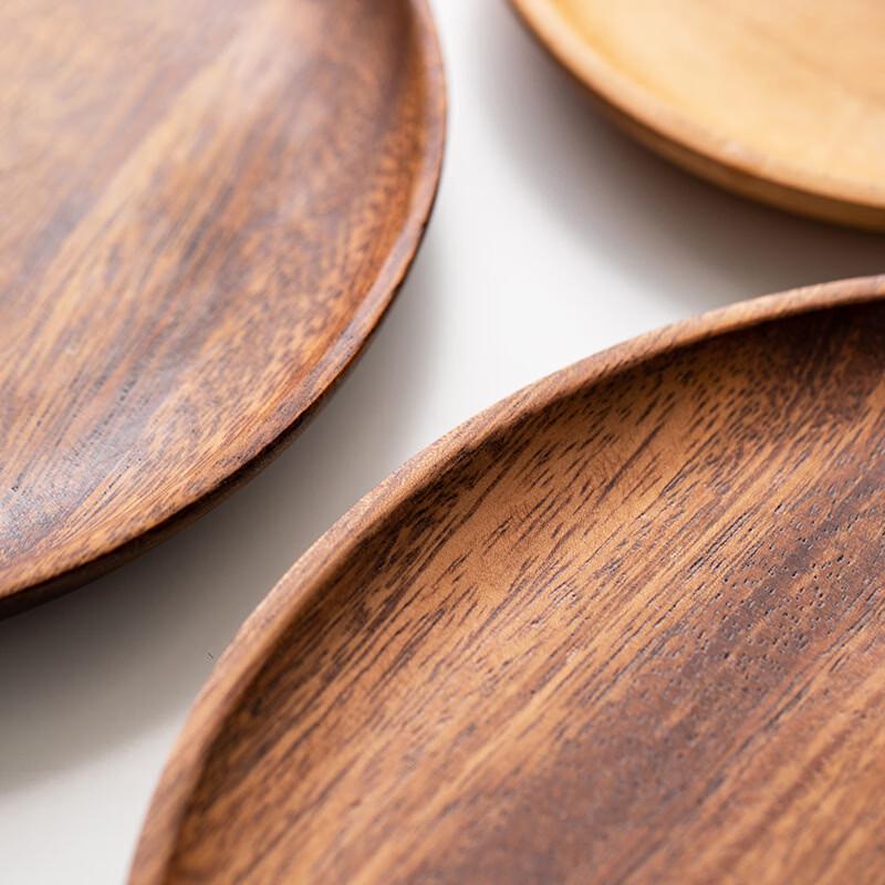 Ruhan Solid Walnut Wood Round Serving Tray