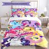Little Pony (10) Customize Your Name Bedding Set Breathable Duvet Cover with Pillowcases Home Decoration Birthday Gift