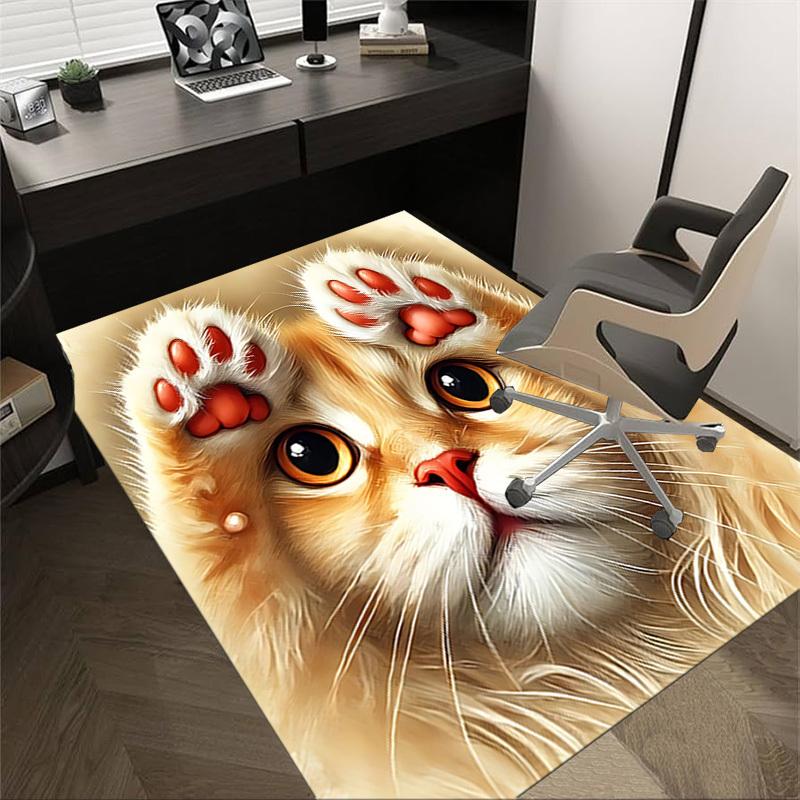 1PC cat paw Extra Large Non Slip Floor carpet, Office, family, bedroom Large Area Rug Indoor Rugs, Vibrant Colors