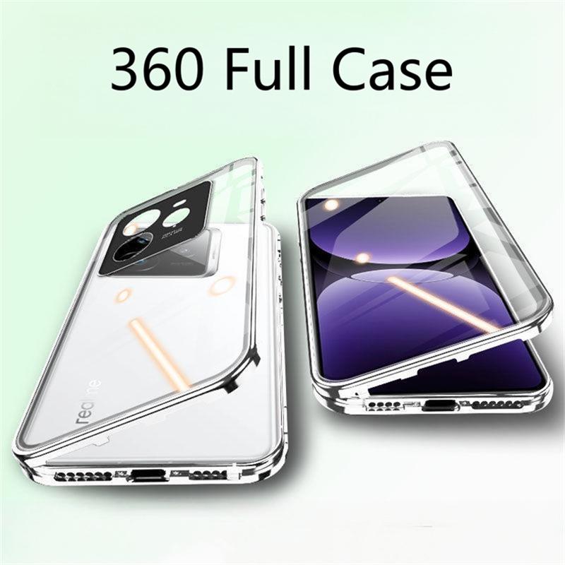 360 Повний чохол для Realme GT7 Pro GT 7 Pro 5G Двостороння магнітна адсорбція Металеве Загартоване скло Захисна кришка