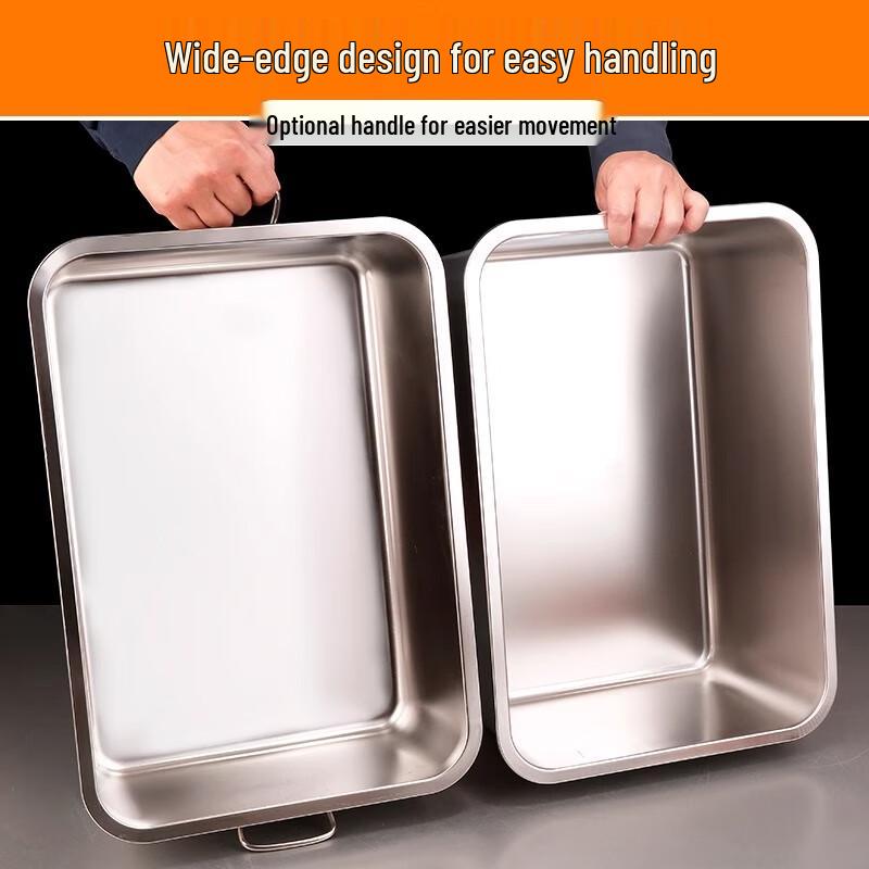 FATTBAO Stainless Steel Rectangular Deep Basin