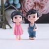 Kleine Liebhaber Miniaturlandschaft DIY Ornament Haus Garten Puppenhaus Dekor Liebhaber Paare Ornament Weihnachtsgeschenk