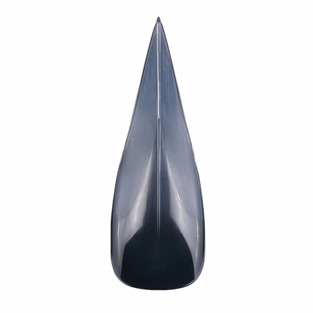 150pcs Coffin Shape Sandwich Nail Forms Natural Clear with Auxiliary Line Double-Sided Fake Nails Clear Extension Almond Shape