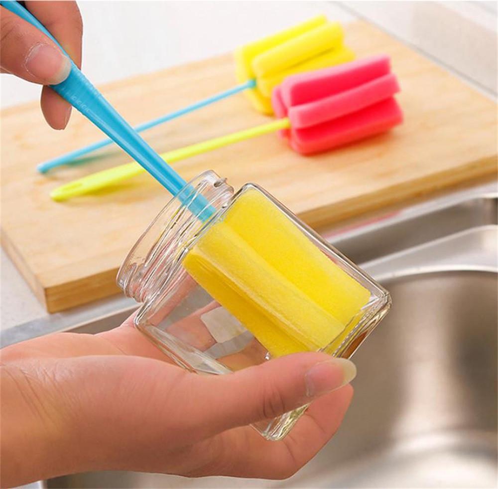 Kitchen Cleaning Tool Sponge Brush For Wineglass Bottle Coffe Tea Glass Cup