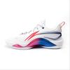 Li Ning Flashing CBA Guangzhou Long Lions PE Bekväma Mångsidiga Halkfria Balans Lågskurna Basketkängor Unisex sneaker Vit Blå ABPU001-13