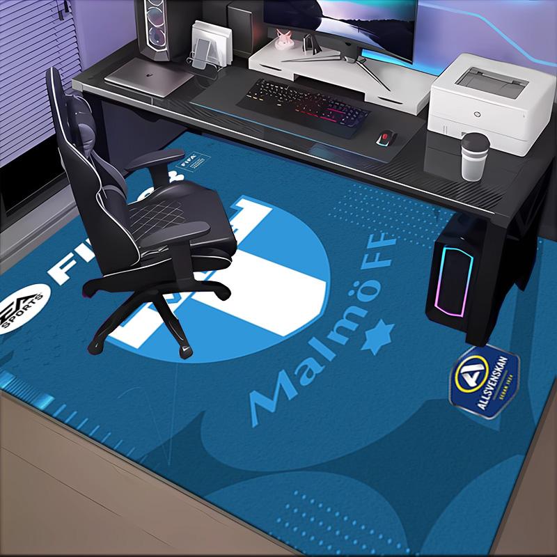 Malmö Ff Crest Design Rug Game Carpet, Floor Mat for Bedroom Living Room Entryway Rug, Home Decor Idea Gift for Christmas Birthday