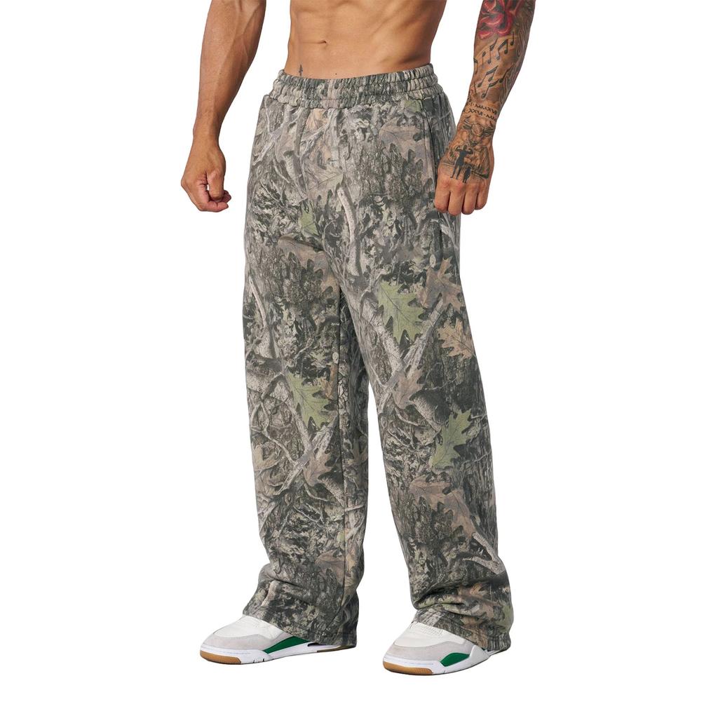 Men's Camouflage Loose Wide Leg Sweatpants Men's Casual Fashion Sweatpants
