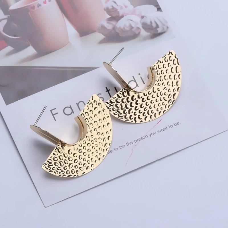 Neue Mode Gold Metall Hängeohrringe für Damen Unregelmäßige Geometrische Anhänger Ohrringe Trend Brincos Schmuck Geschenk