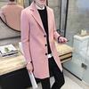 Hong Kong Style vêtements pour hommes automne nouveau manteau en laine pour hommes mi-long grande taille coupe-vent version coréenne mince manteau tendance