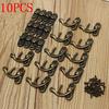 10 Stück 32 x 27 mm Antik-Bronze-Eisen-Vorhängeschloss Hasp-Hakenschloss für Mini-Schmuck-Holzkiste
