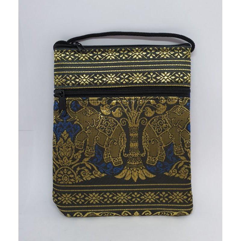 Phone Bag Shoulder Bag Small Bag Passport Bag Neck Bag Gift Souvenir Present Bag Crossbody Bag Elephant Handmade Handcraft