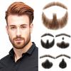 Fancy Human Hair Beard Handmade Realistic Fake Moustache Cosplay Party Tools Makeup Fake Beard  Man